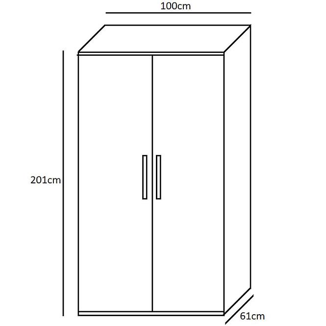 Skříň Inez 100cm Jesan