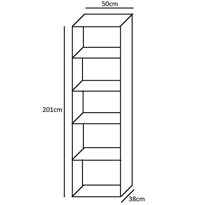 Regál Inez 50 cm, jasan