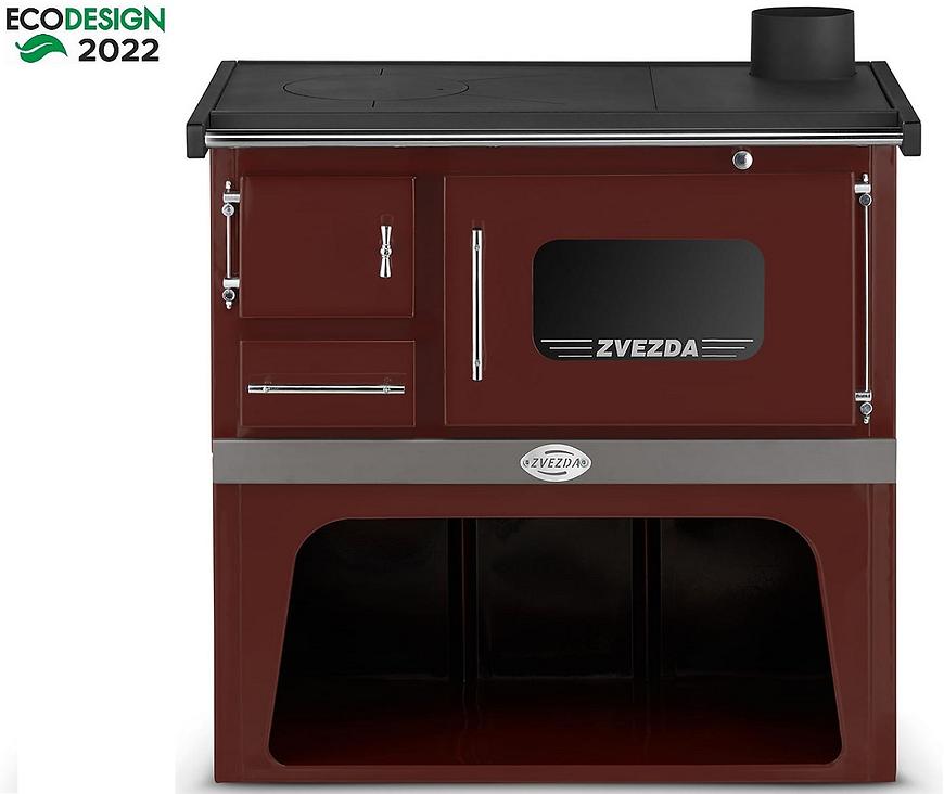 Kuchyňská kamna Zvezda Classic GFE hnědá 5,7kW pravá Eco