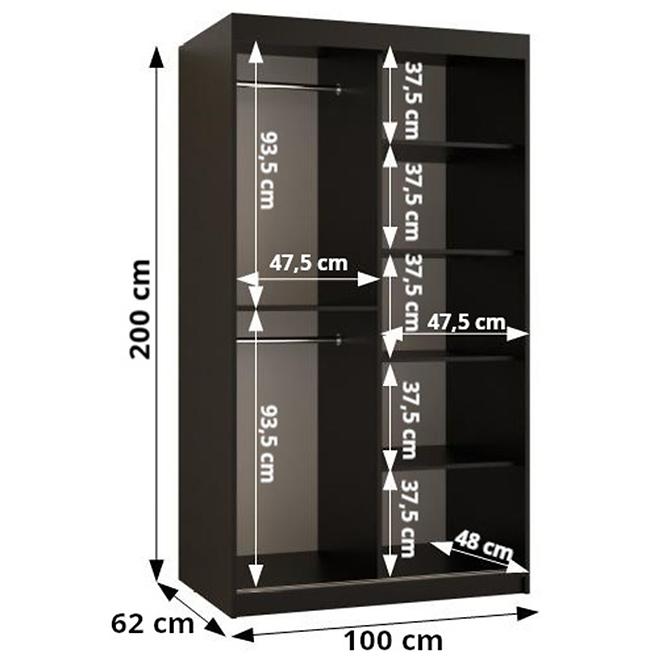 Skříň Gustavo 1 100 černá