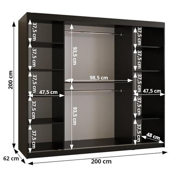 Skříň Zulu 1 200 černá