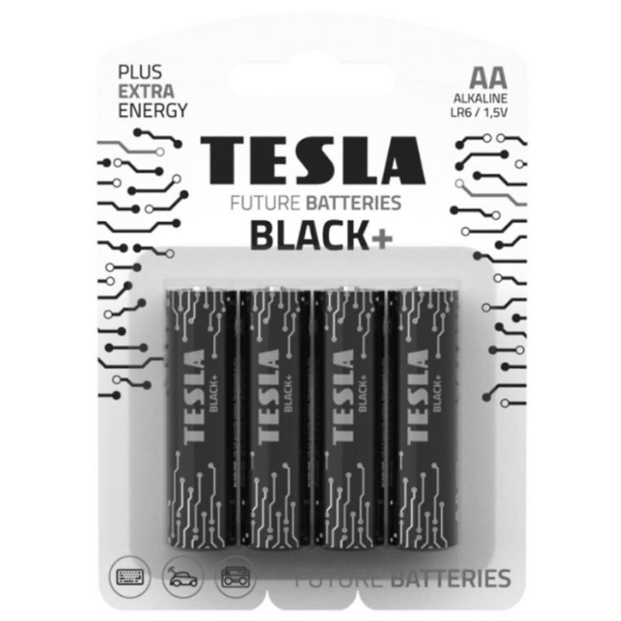 Baterie Tesla AA LR06 Black+ 4 ks