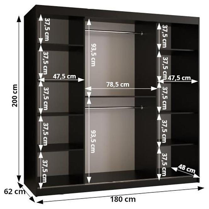 Skříň Sandakan 1 180 černá