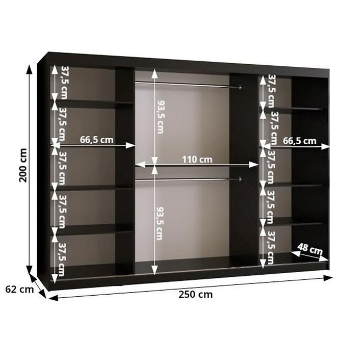 Skříň Sandakan 1 250 černá