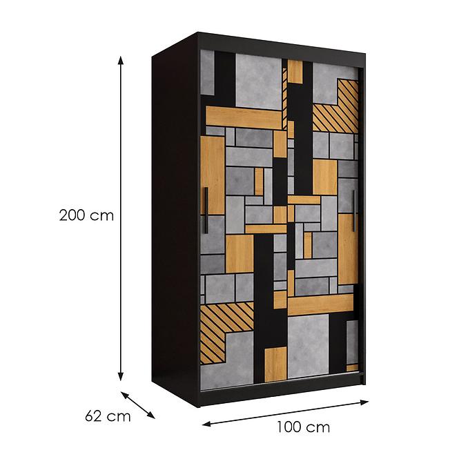 Skříň Walhalla 1 100 černá