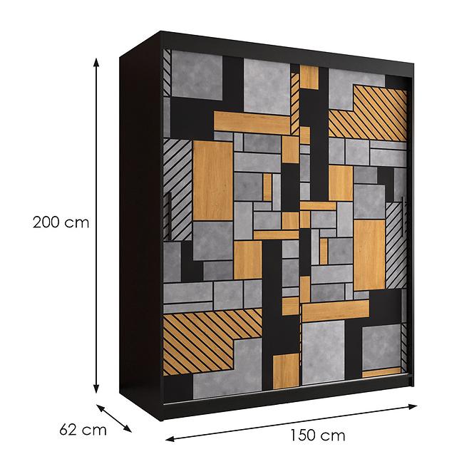 Skříň Walhalla 1 150 černá