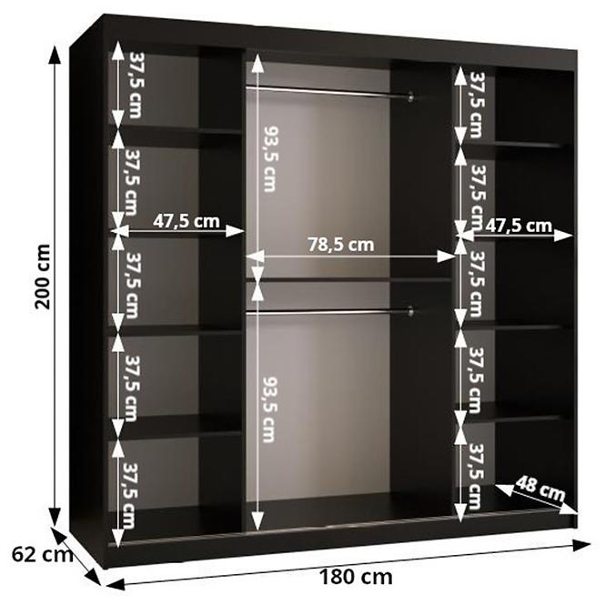 Skříň Walhalla 1 180 černá