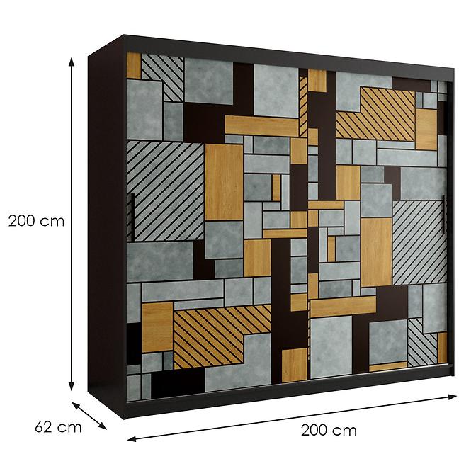 Skříň Walhalla 1 200 černá