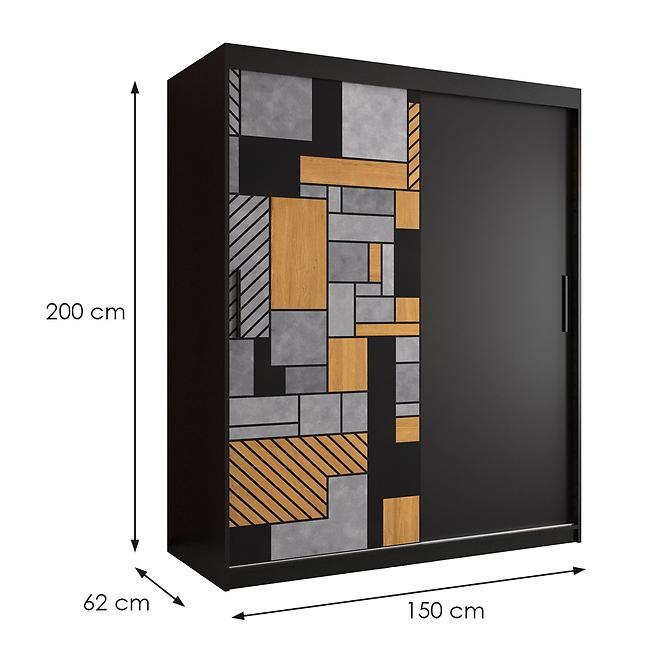 Skříň Walhalla 150 černá