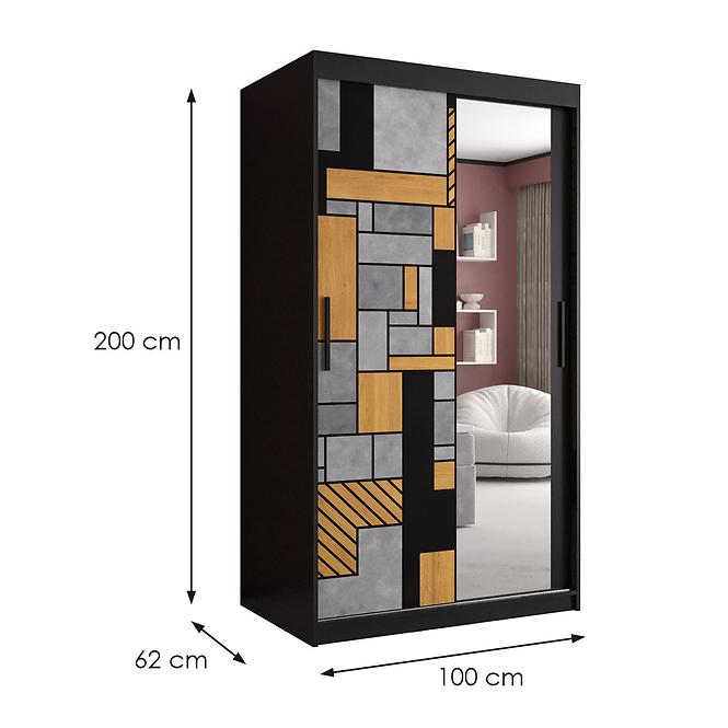 Skříň Walhalla 2 100 černá