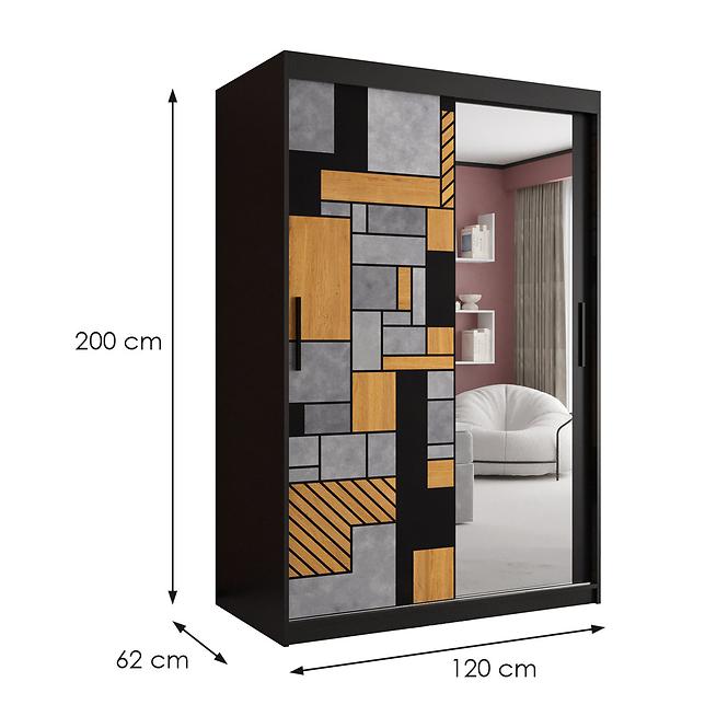 Skříň Walhalla 2 120 černá