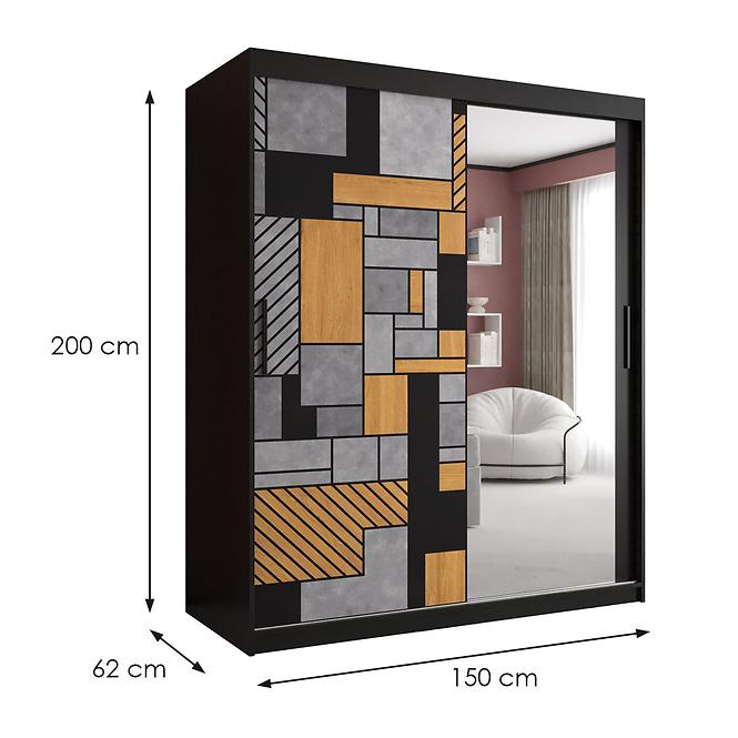 Skříň Walhalla 2 150 černá