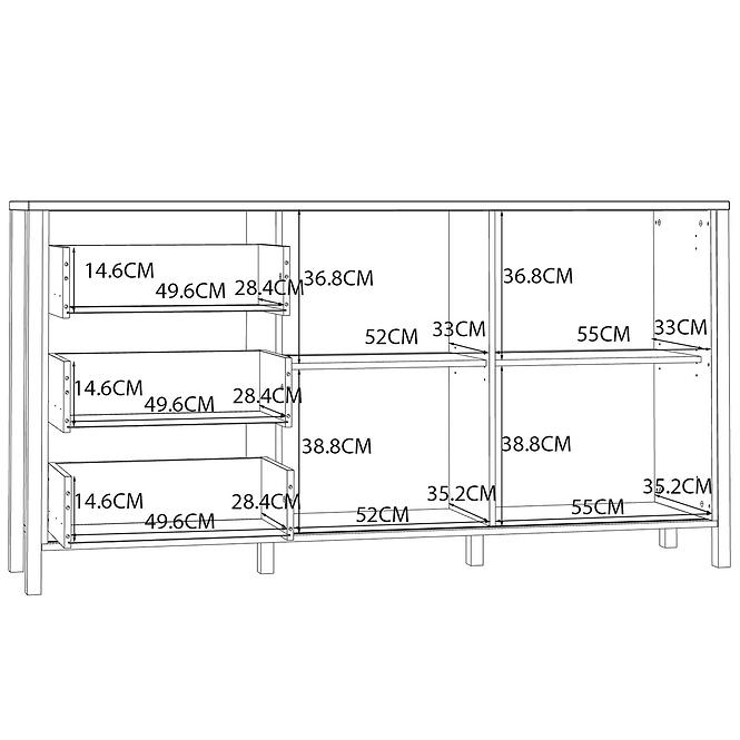 Komoda Alanya JTNK233R-M635