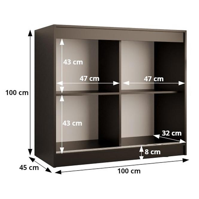 Komoda Amiro 100 bílá/černá