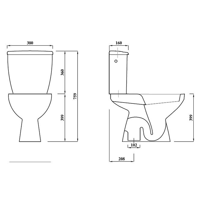 Wc kombi Warszawski Atlas New