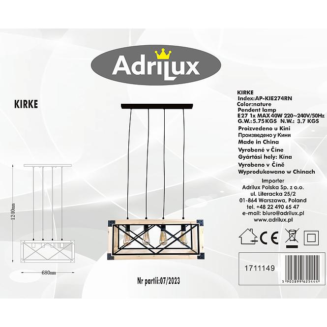 Svitidlo Kirke AP-KIE274RN LW3