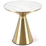 Konferenční stolek Tribeca bílá mramor/zlatá 50