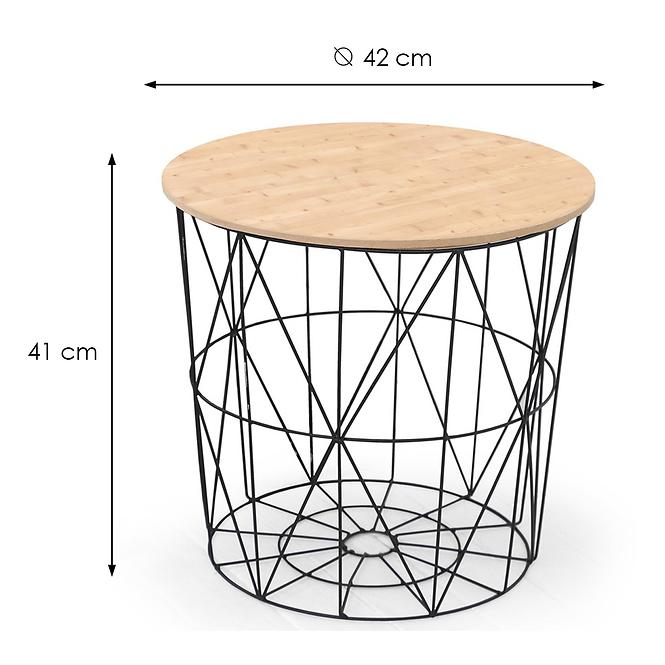 Konferenční stolek Mariffa přírodní/černá 42