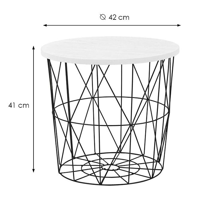 Konferenční stolek Mariffa bílá/černá 42