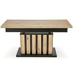 Rozkládací konferenční stolek Baretti lamely artisan/černá 130/170