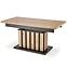 Rozkládací konferenční stolek Baretti lamely artisan/černá 130/170,2