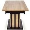 Rozkládací konferenční stolek Baretti lamely artisan/černá 130/170,5