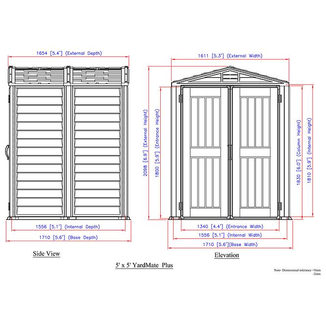 Zahradní domek Yardmate Plus 5x5