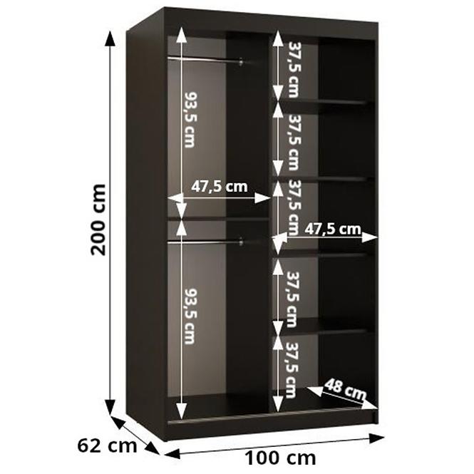 Skříň Amiro 1 100 bílý/bílý