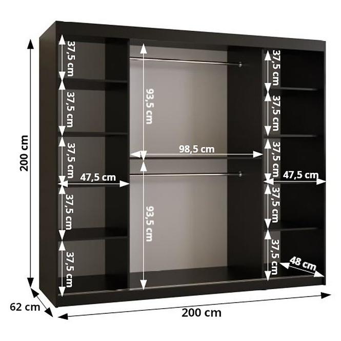 Skříň Amiro 1 200 bílý/bílý