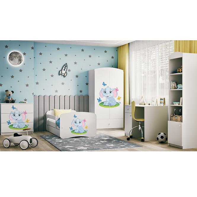 Dětská komoda Babydreams bílá - Slon