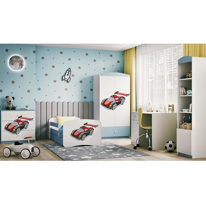 Dětská komoda Babydreams modrá - Auto