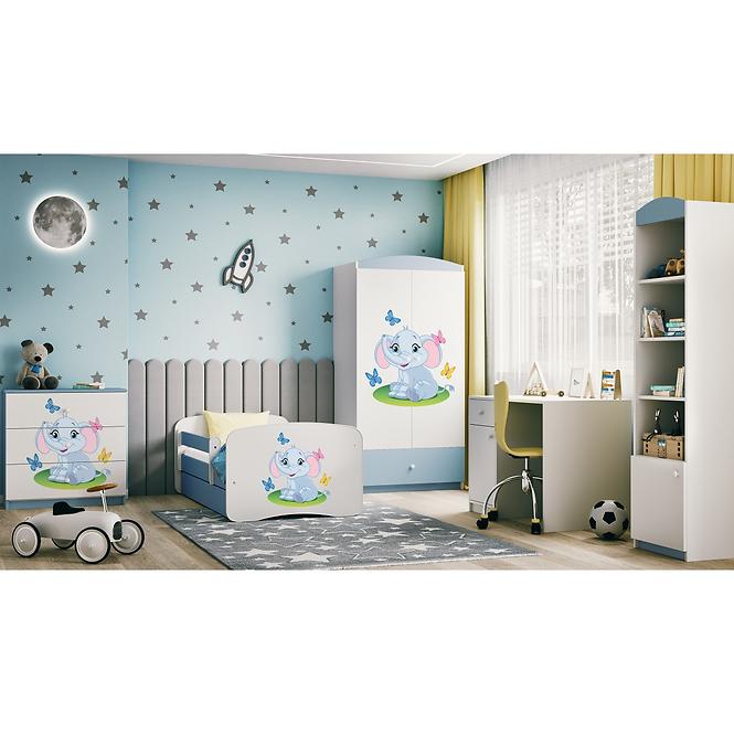 Dětská komoda Babydreams modrá - Slon