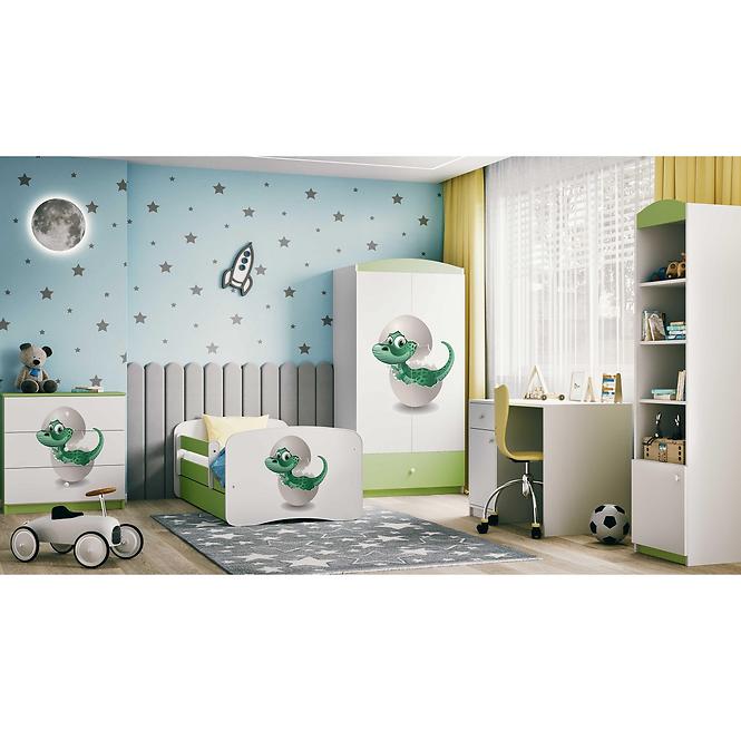 Dětská komoda Babydreams zelená - Dinosaurus