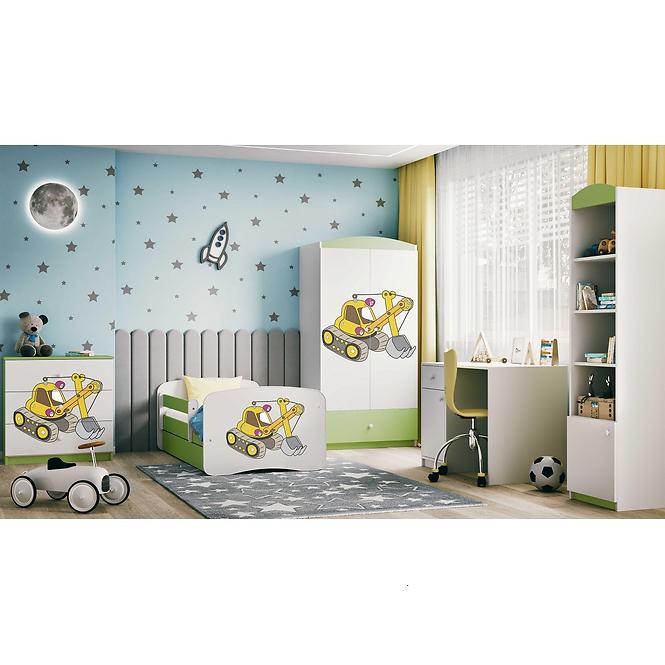 Skříň Babydreams zelená - Bagr