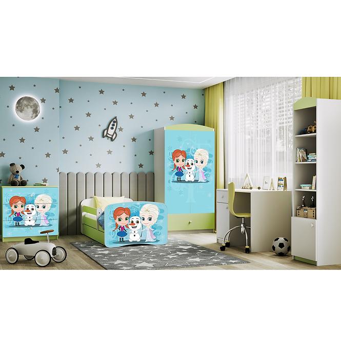 Dětská postel Babydreams zelená 70x140 Země ledu