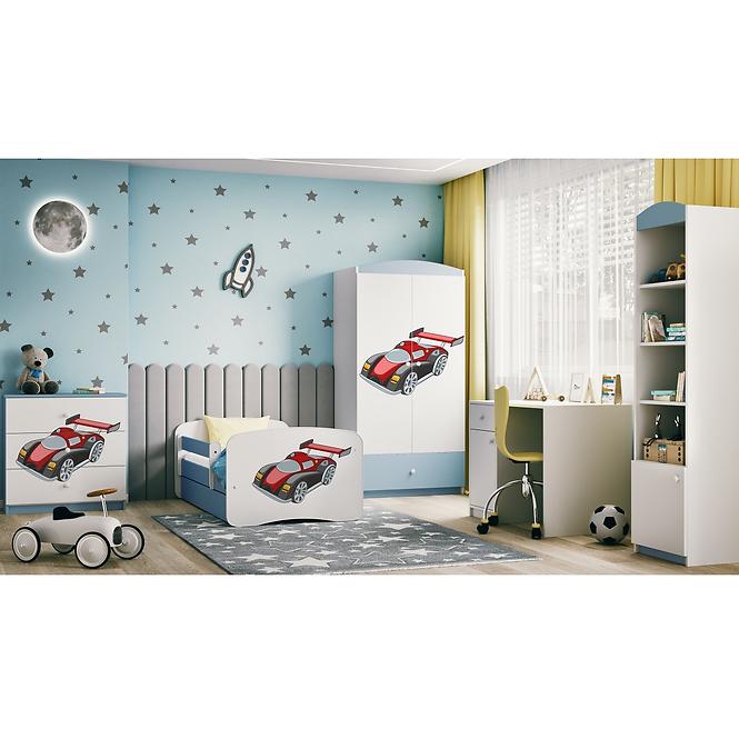 Dětská postel Babydreams modrá 80x160 Auto