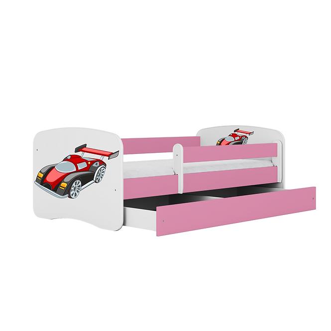 Dětská postel Babydreams růžová 80x160 Auto