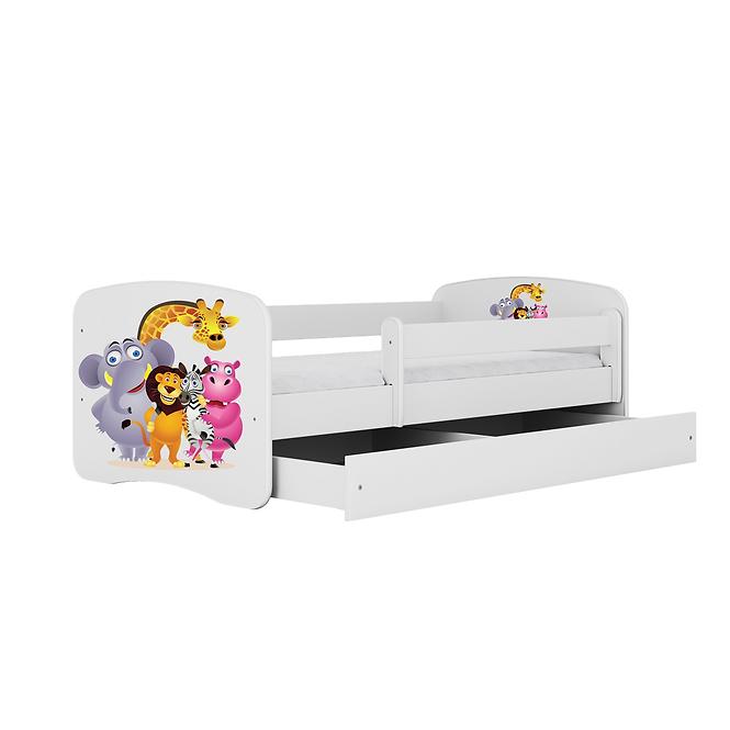 Dětská postel Babydreams+M bílá 80x180 Zoo