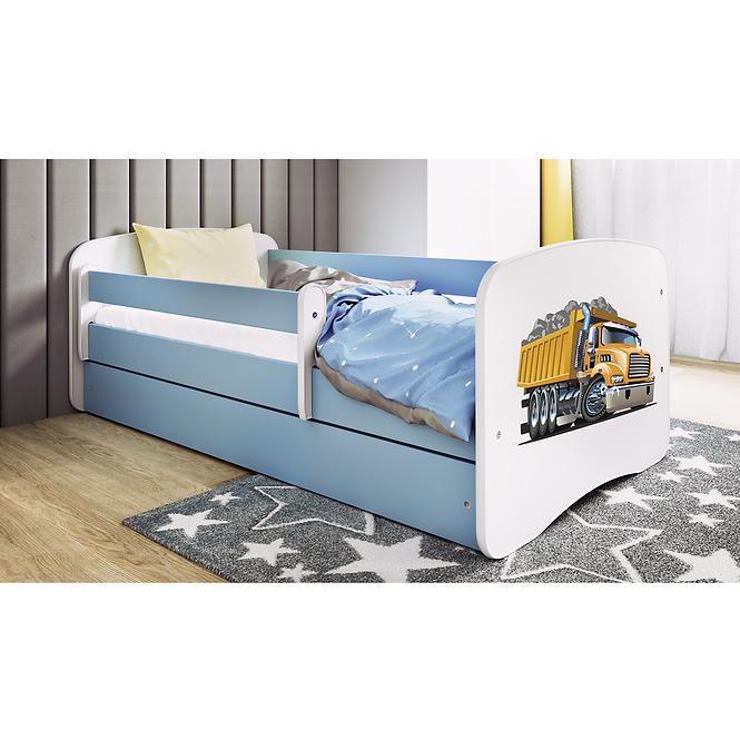 Dětská postel Babydreams+M modrá 80x180 Náklaďák