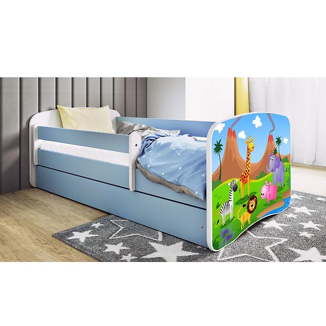 Dětská postel Babydreams+M modrá 80x180 Safari