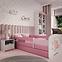 Dětská postel Babydreams+M růžová 80x180 Medvídek s motýlky,5
