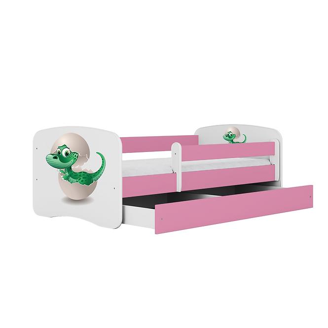 Dětská postel Babydreams+SZ růžová 70x140 Dinosaurus