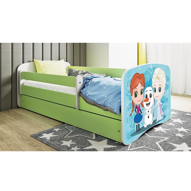 Dětská postel Babydreams+SZ zelená 80x160 Země ledu