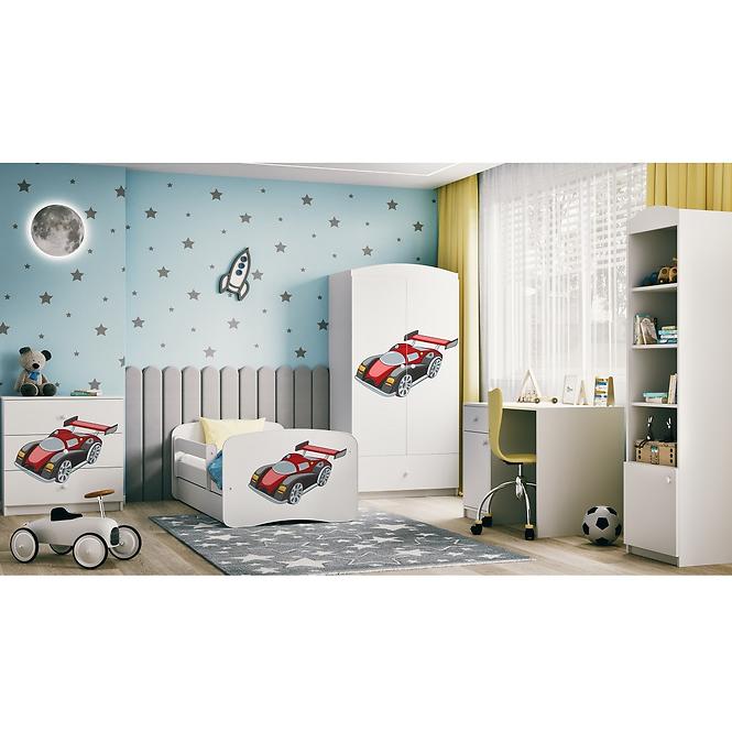 Dětská postel Babydreams+SZ bílá 80x160 Auto