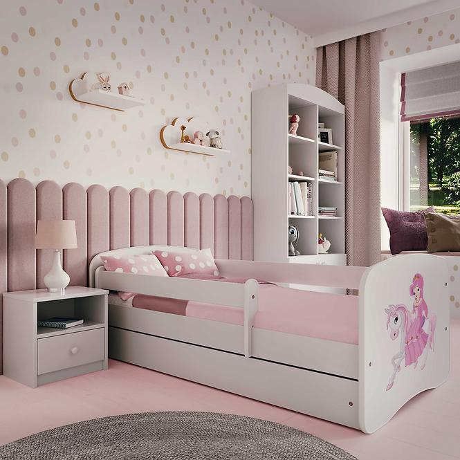Dětská postel Babydreams+SZ bílá 80x160 Princezna 1