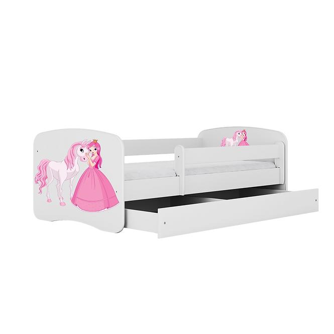 Dětská postel Babydreams+SZ bílá 80x160 Princezna 2