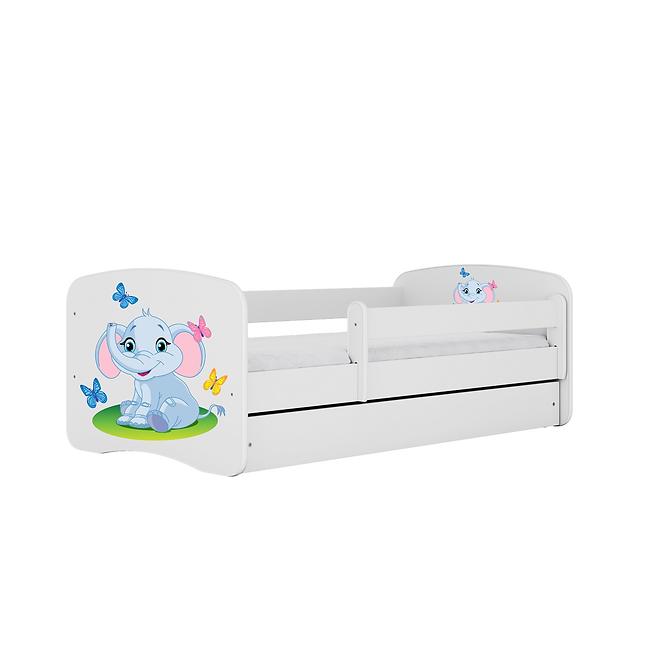 Dětská postel Babydreams+SZ bílá 80x160 Slon