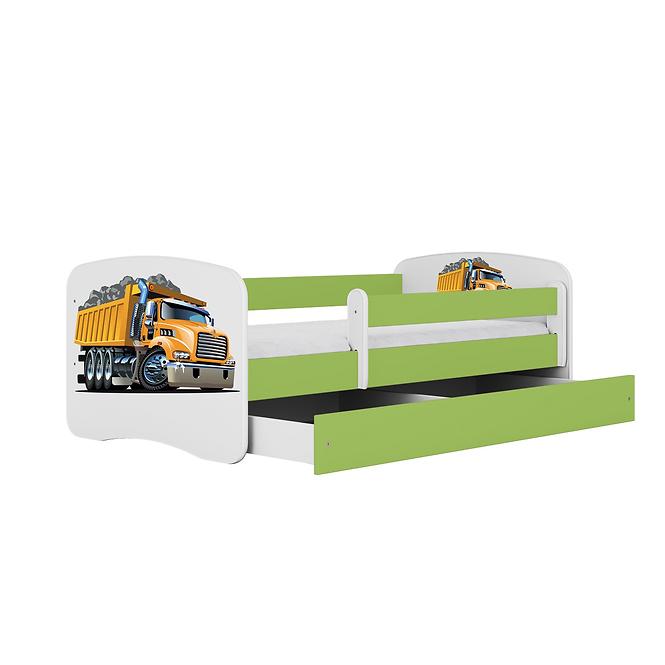 Dětská postel Babydreams+SZ zelená 80x180 Náklaďák