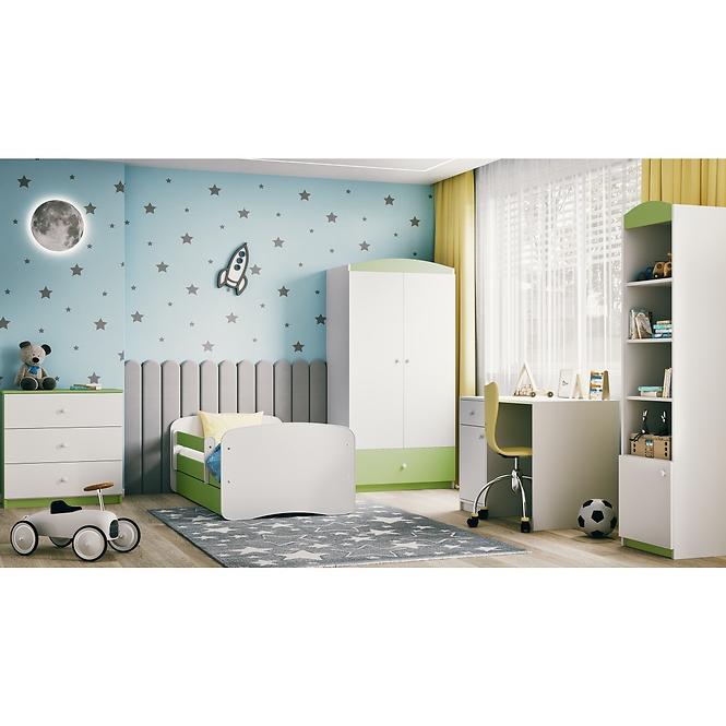 Dětská postel Babydreams+SZ+M zelená 70x140