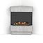 Rohový elektrický krb Taravo Cassette 400/600 černá/beton